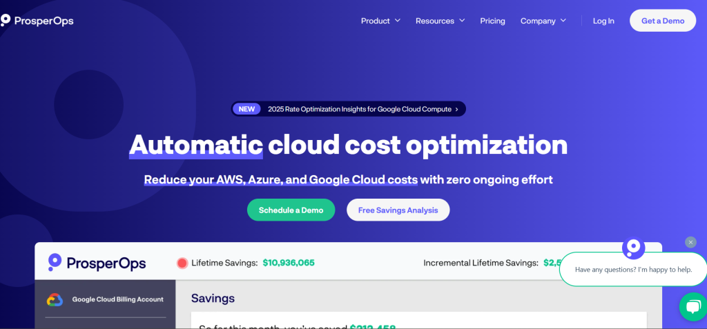 Screenshot of ProsperOps AWS cost optimization Reserved Instances optimization dashboard.